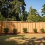 Tall privacy fence enclosing a backyard in Johnson City, TN.