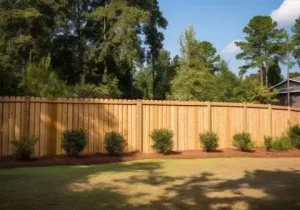 Tall privacy fence enclosing a backyard in Johnson City, TN.