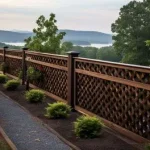 Designer cedar wooden fence with unique craftsmanship in Johnson City, TN.